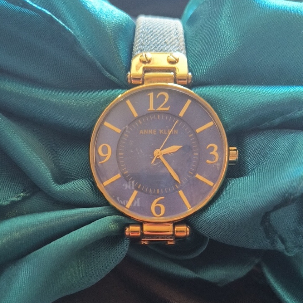 Anne Klein Gold and Navy Watch